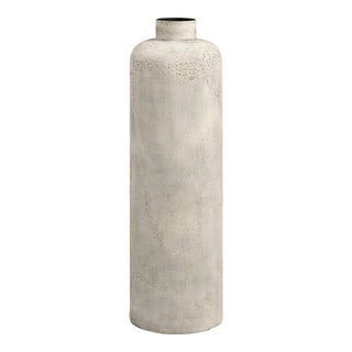 Hou Dekotopf Ø24x78,5 cm – Großer Pflanzentopf aus Metall in Antikbeige | Moderner Pflanzkübel