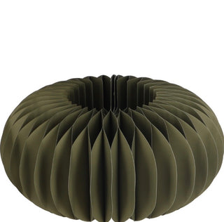 Papier Sockel „Dacia“ dunkelgrün Ø39 cm – modernes Deko Podest für Vase & Wohnaccessoires