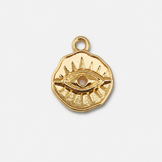 Anhänger in Peach Gold mit Auge der Vorsehung auf neutralem Hintergrund