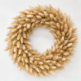 Lagurus Kranz Natur Ø 25 cm – Trockenblumenkranz aus Hasenschwanzgras