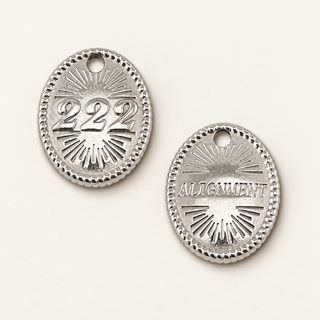 Engelszahl 222 Charm „Alignment“ – Edelstahl-Anhänger in Gold oder Silber