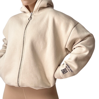 Oversized Boxy Fit Hoodie mit Rückprint – Statement Sweatshirt aus Bio-Baumwolle | GOOD GIRL BAD HABITS