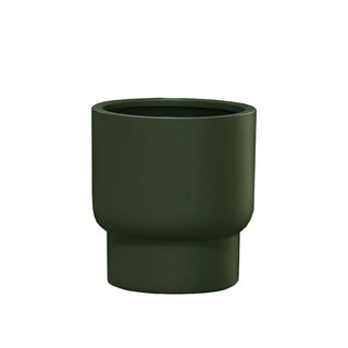 Blumentopf groß grün – Moderner Pflanztopf Outdoor & Indoor, Fiberstone Pflanzkübel, Bodenvase modern für Wohnzimmer & Garten