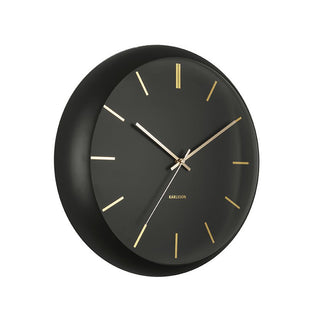 Globe Wanduhr – Design-Wanduhr Ø40 cm mit Glaskugel, Schwarz & Gold