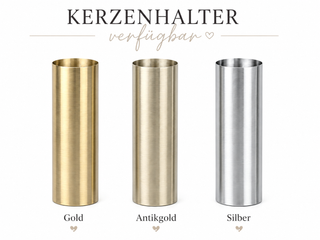 Plexiglas-Einsatz für Adventssockel – mit 4 Kerzenhaltern in Gold oder Silber