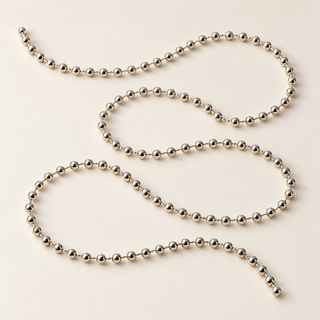 Kugelkette 2 m – Dekokette für Adventssockel | Gold & Silber