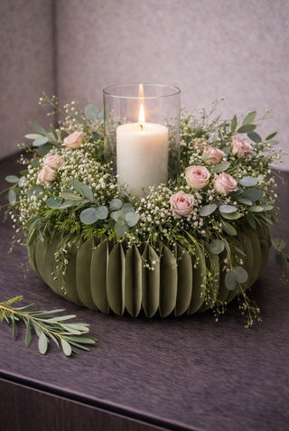 Blumenmischung DIY Set für Dacia Sockel | Schleierkraut, Olive, Eukalyptus & Moos