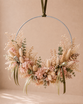 DIY Trockenblumenring – Gold oder Silber | 25cm