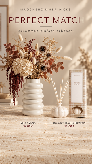 Vase | AVENA | ecru modulare Keramik | 16,7 x 24,3 cm