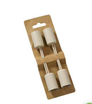 Kerzenhalter zum Stecken 4er-Set Beige – für Stabkerzen Ø 23 mm