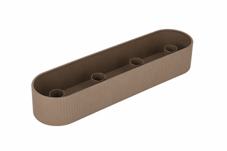 Metall-Jardiniere „Lina“ mit 4 Kerzenhaltern – Taupe