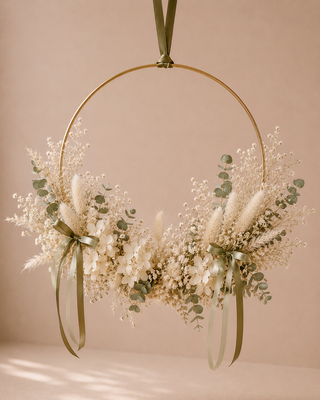 DIY Trockenblumenring – Gold oder Silber | 25cm