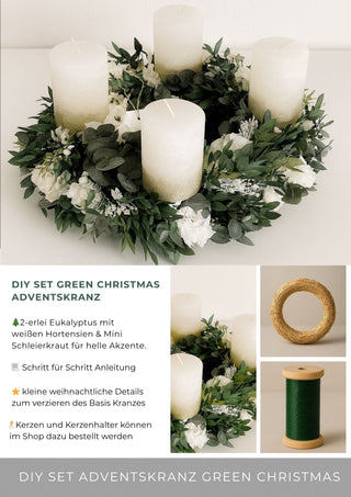 DIY-Set Adventskranz aus Trockenblumen – inkl. Materialien & Anleitung zum Selbermachen