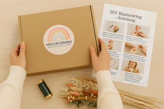DIY Set Kindergeburtstag Blumenringe aus Trockenblumen