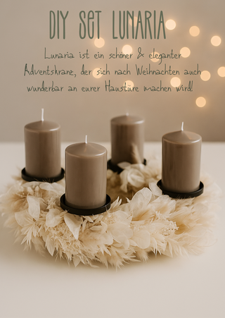 DIY-Set Adventskranz aus Trockenblumen – inkl. Materialien & Anleitung zum Selbermachen