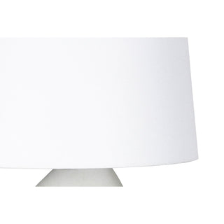 SalesFever Tischleuchte Keramik Blau-Weiß – Handbemalte Design-Tischlampe mit Leinenschirm, 69 cm