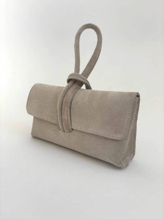 Leo Wildleder Umhängetasche Beige