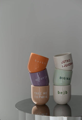 Kaffeebecher Keramik, Ajlovju lila
