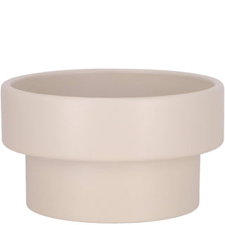 Keramik Schale Luma Mit Fuß D17,5cm H10cm, Creme