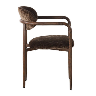 Pole to Pole Sake Chair Braun – Japandi Esszimmerstuhl mit Armlehne (2er-Set)