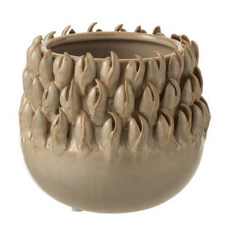 Keramik Blumentopf Grau – Dekorativer Pflanzentopf von J-Line