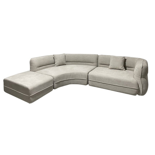 Sofa Rome 4-Sitzer (Links Lounge) + Ottomane Beige