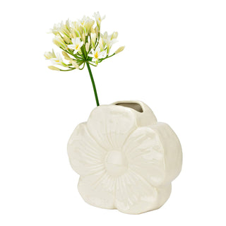 Vase Blume aus Porzellan, Weiß (B/H/T) 22x19x9cm