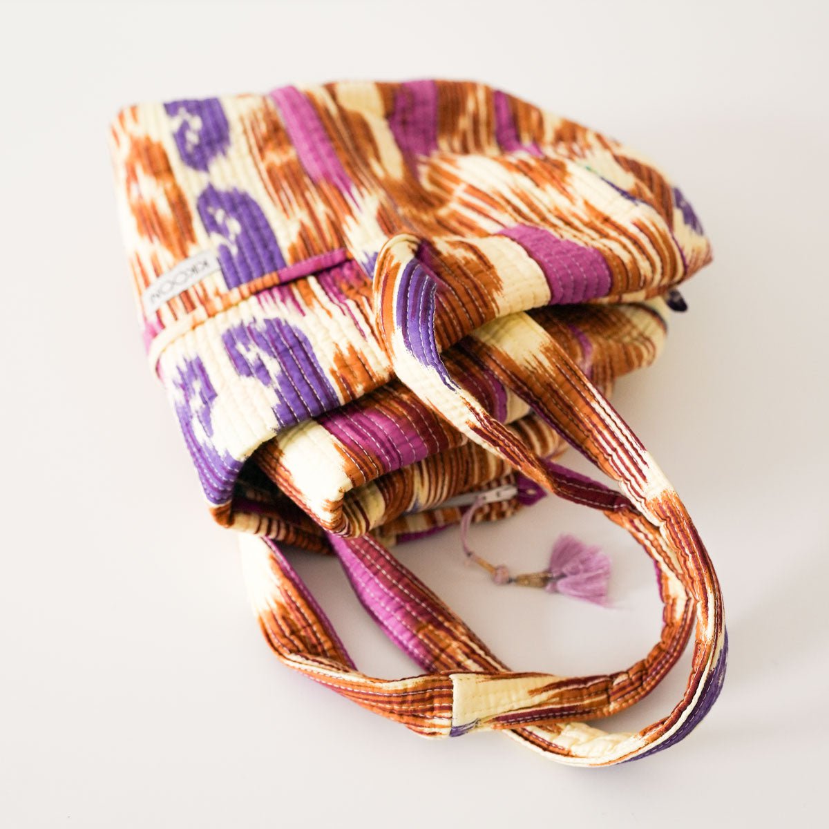 handgemachte Baumwolltasche "HAPPY IKAT"