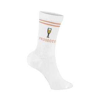 Prosecco Socken One Size – glitzernde Einheitsgröße Socken mit Lurex & Glamour Look