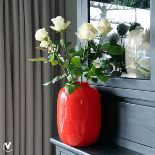 Vase The World Artic Vase Rot – Glasvase Ø21 cm, H29 cm – Moderne Dekovase aus Glas