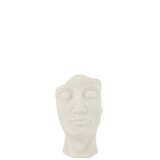 J-Line Blumentopf David Clay Weiß Klein – Hoher Design Pflanztopf aus Keramik 38 cm