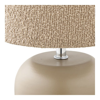 Morley Tischleuchte beige-grau – Moderne Tischlampe aus Metall im skandinavischen Design