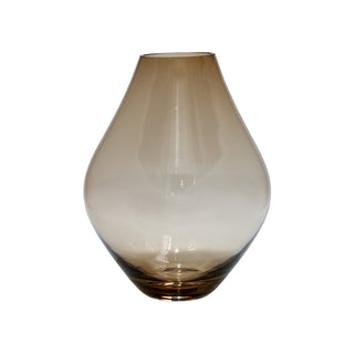 Vase The World – Lesse Glasvase in Taupe (mundgeblasen, verschiedene Größen)