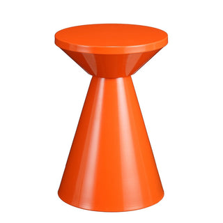 Stylischer Beistelltisch Orange Metall