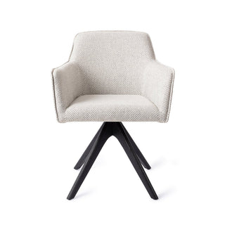Jesper Home Hofu Esszimmerstuhl mit Eichenholzgestell – moderner Polsterstuhl Grau & Beige
