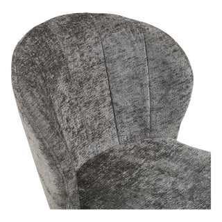 Roanne Dining Chair – Moderner Esszimmerstuhl Grau mit schwarzen Metallbeinen | Polsterstuhl Küche & Esstisch – 2er-Set