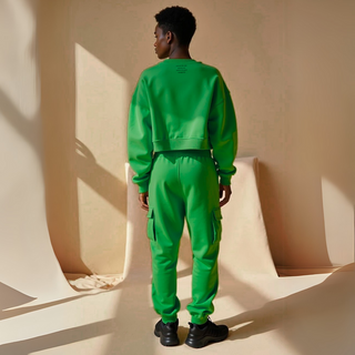 Crew Neck Sweat "GOOD ENOUGH FOR" - Grau Melange