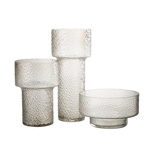 J-Line Vase Low Betty – Transparente Glasvase 28 cm