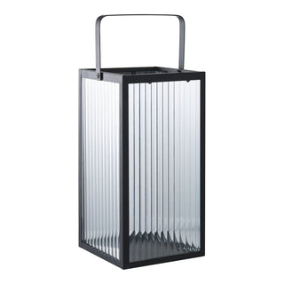 Almonte-Laterne Glas schwarz