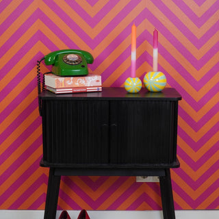 Candy Swirl Kerzenhalter – Bunter Kerzenhalter im Süßigkeiten-Look | Housevitamin- Gelb/Mint- 10x10x10 cm