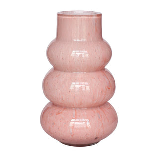 Vase The World Rosa Glasvase 30 cm – Mundgeblasene Designer Vase aus dickem Glas