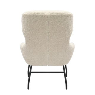 SalesFever Sessel mit Hocker – Teddyfell Loungesessel Set