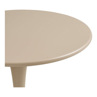 Bistrotisch Meira Taupe Ø60 cm – moderner Stahltisch für Balkon, Terrasse & Küche – stilvolle Wohnaccessoires