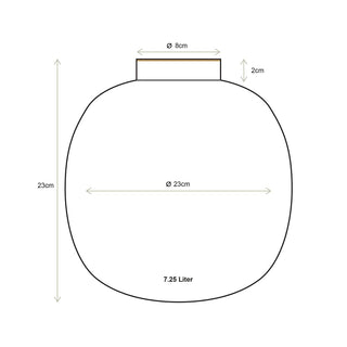 Pip Studio Metallvase Lila 23cm