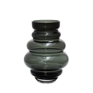 Moderne Glasvase „Maputo“ Grau – Vase The World – Dekovase in 2 Größen