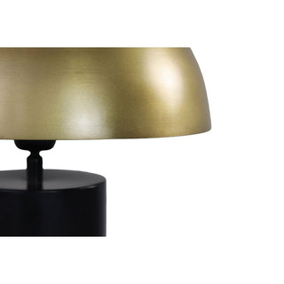 Tischlampe mit Schirm - 30x30x45 - Schwarz/Gold - Metall