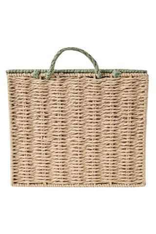 Dekoratives Häuschen zum Aufhängen Beige Grün – Boho Deko aus Papier & Stahl