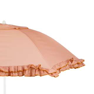 Sonnenschirm Pfirsich mit Rüschen – Outdoor Deko modern Balkon & Terrasse Ø195 cm