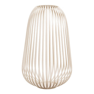 Stoense Laterne Beige Ø24,5x40 cm – Große Metall Laterne & Windlicht im modernen Design
