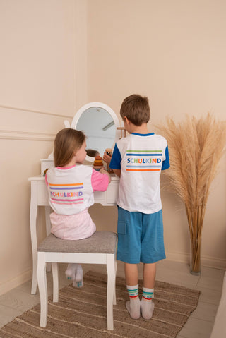 Schulkind T-Shirt aus Baumwolle – Oversized Shirt zur Einschulung | Einschulungs Outfit Kinder